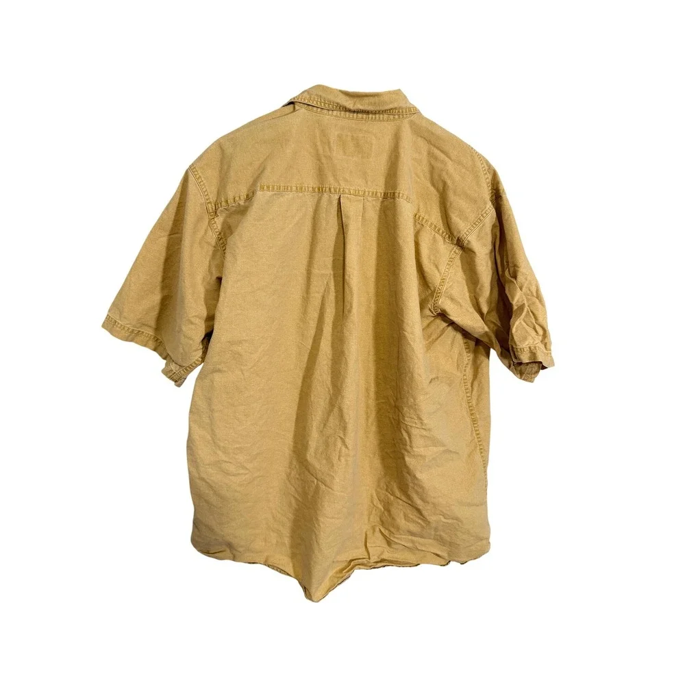 RedHead Short Sleeve Button Up Shirt Size XL Gold Yellow Workwear EUC